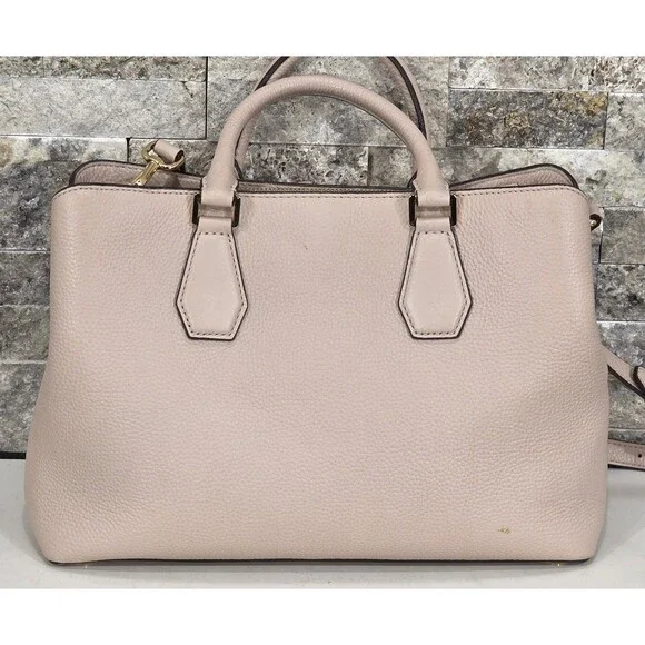 Michael Kors Camille Leather Satchel Crossbody Soft Pink Large Classic Purse - Picture 3 of 16